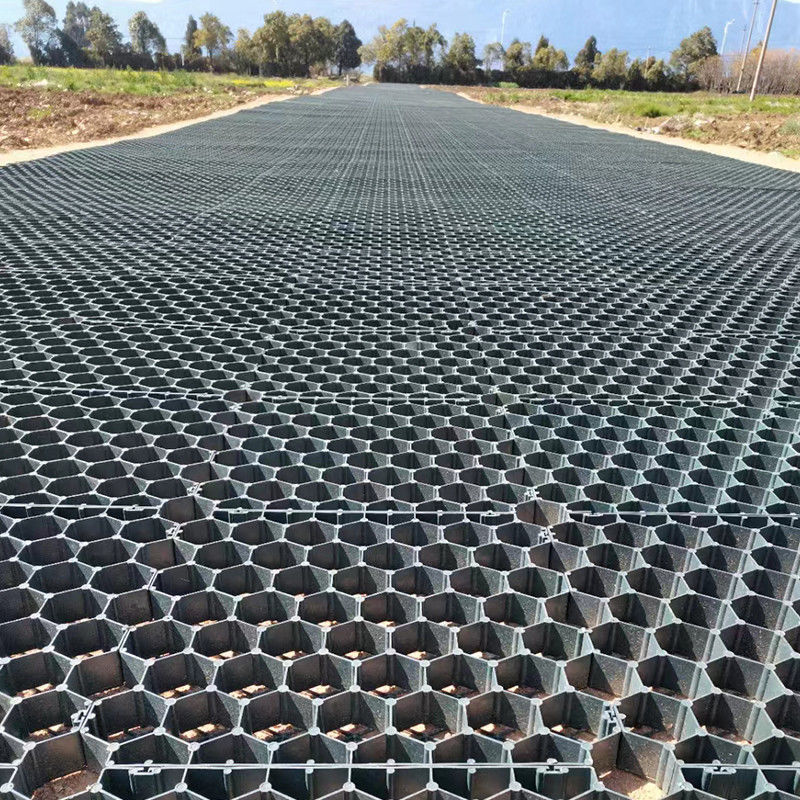 38 मिमी/48 मिमी/68 मिमी प्लास्टिक घास ग्रिड घास सुरक्षा मैट एचडीपीई Pavers ग्रिड के लिए जमीन सुदृढीकरण प्रणाली