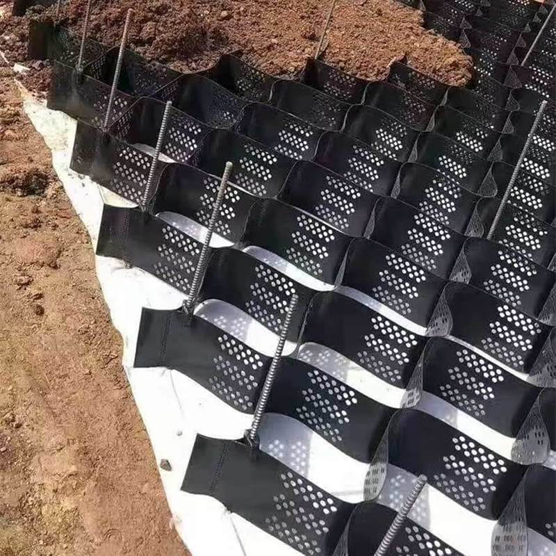 एचडीपीई भू-कोशिकाएँ सड़क निर्माण सड़क आधार स्थिरीकरण और भार समर्थन बजरी स्थिरीकरण ग्रिड एचडीपीई भू-कोशिका