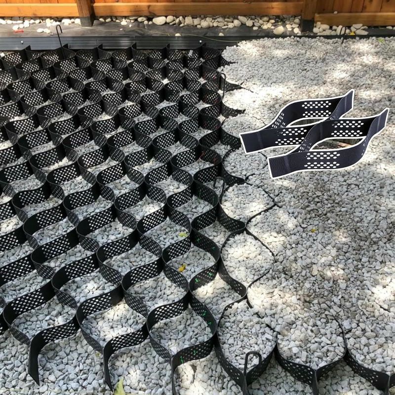 एचडीपीई प्लास्टिक जियोसेल पक्की ग्रिड, मृदु तलघर सुदृढ़ीकरण के लिए एचडीपीई जियोसेल, सड़क निर्माण में कम लागत वाला बजरी स्टेबलाइजर जियोसेल