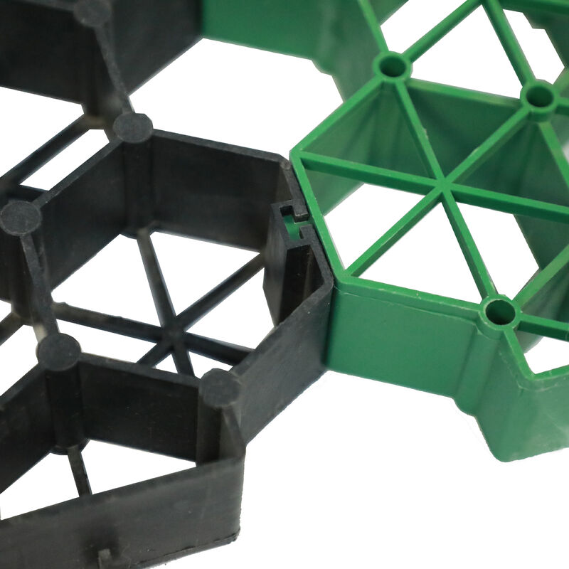 ड्राइववे, गार्डन लैंडस्केपिंग, लॉन रिफर्स्टमेंट और पार्किंग लॉट ग्रावेल स्टेबलाइजेशन के लिए टिकाऊ पर्यावरण के अनुकूल एचडीपीई घास ग्रिड पेवर